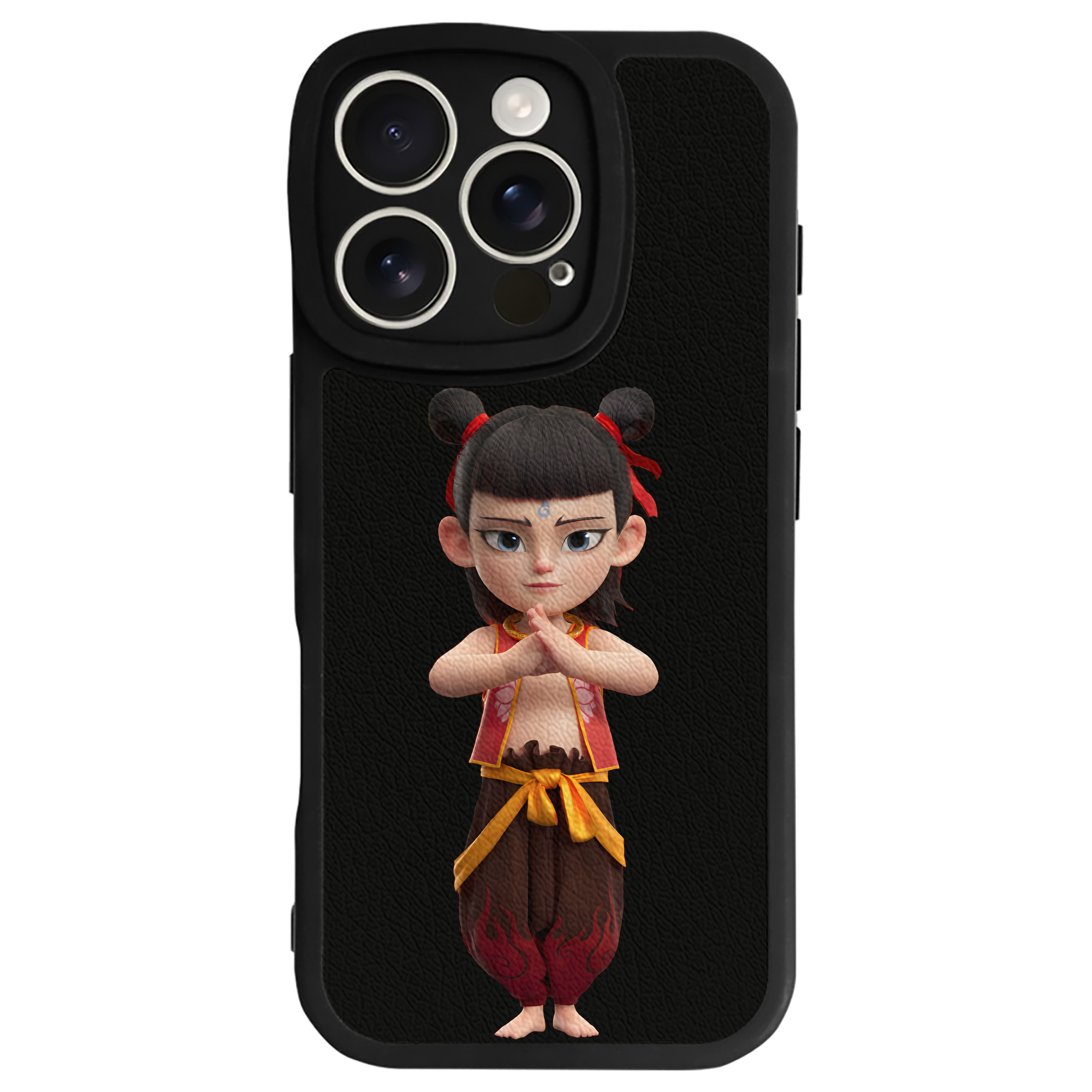 （画像用） Ne Zha 2 ナタ 魔童の大暴れ 【iPhone 16シリーズ対応】シリコンスマホケース（レザー調） 材質：シリコン